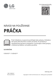 Návod LG FLR5A82WW Práčka