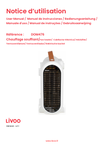 Manual de uso Livoo DOM476 Calefactor