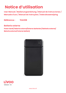 Manual Livoo TEA308 Portable Charger