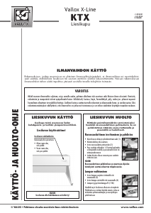 Käyttöohje Vallox X-Line KTX Liesituuletin