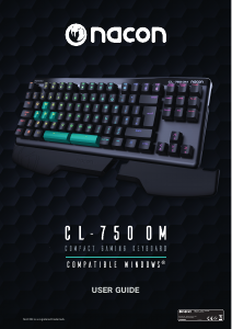 Bedienungsanleitung Nacon CL-750 OM Tastatur