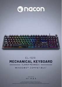 Manual de uso Nacon CL-520 Teclado