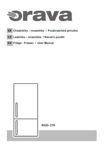 Manuál Orava RGO-270 Lednice s mrazákem