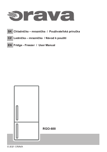 Manual Orava RGO-600 Fridge-Freezer