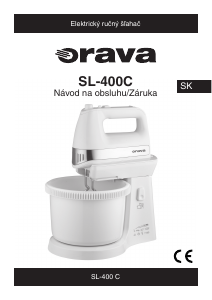 Návod Orava SL-400 C Ručný šľahač