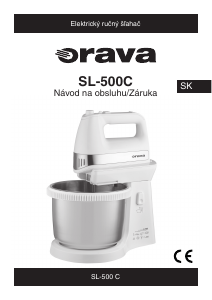 Návod Orava SL-500 C Ručný šľahač