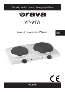 Návod Orava VP-91 W Pánt