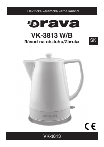 Návod Orava VK-3813 W Kanvica