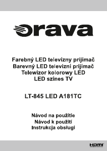Návod Orava LT-845 LED A181TC LED televízor