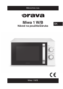 Návod Orava Miwa-1B Mikrovlnná rúra