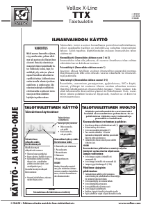 Käyttöohje Vallox X-Line TTX Liesituuletin