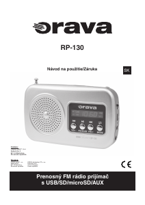 Návod Orava RP-130 B Rádio