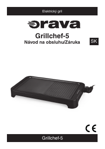 Návod Orava Grillchef-5 Stolný gril