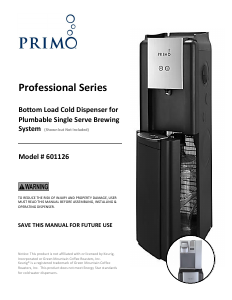 Manual Primo 601126 Water Dispenser