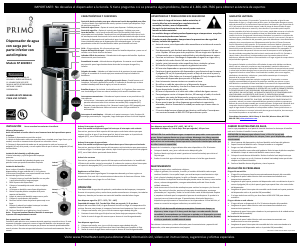 Manual de uso Primo 601090 Dispensador de agua