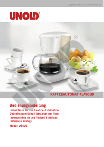 Manual de uso Unold 28020 Flavour Máquina de café