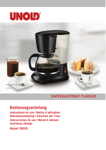 Manual Unold 28025 Flavour Coffee Machine