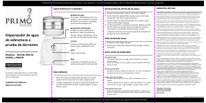 Manual de uso Primo 601148 Dispensador de agua