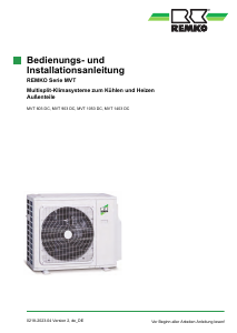 Bedienungsanleitung Remko MVT 1053 DC Klimagerät