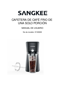 Manual de uso Sangkee K100026 Máquina de café