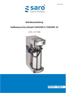 Bedienungsanleitung Saro Saromica Thermo 24 Kaffeemaschine