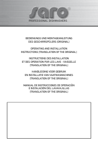 Manual de uso Saro FREIBURG Lavavajillas