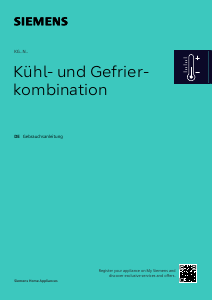 Bedienungsanleitung Siemens KG39N2XAF Kühl-gefrierkombination