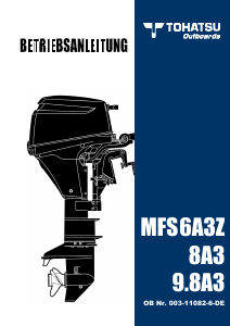 Bedienungsanleitung Tohatsu MFS6A3Z Aussenborder