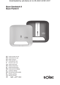 Manuál Solac SD5054 Kontaktní gril