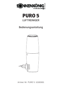 Mode d’emploi Sonnenkönig PURO 5 Purificateur d'air