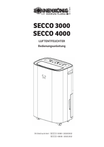 Mode d’emploi Sonnenkönig SECCO 4000 Déshumidificateur