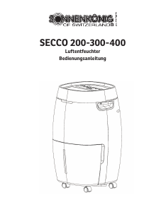 Mode d’emploi Sonnenkönig SECCO 300 Déshumidificateur