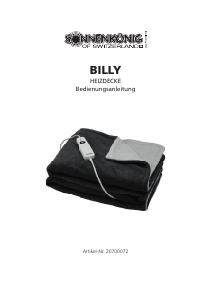 Handleiding Sonnenkönig BILLY Elektrische deken