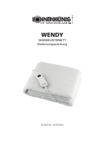 Manuale Sonnenkönig WENDY Coprimaterasso elettrico