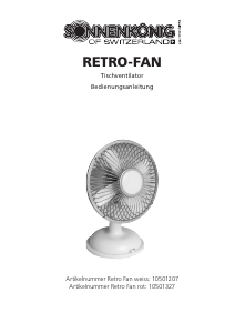 Mode d’emploi Sonnenkönig RETRO Ventilateur