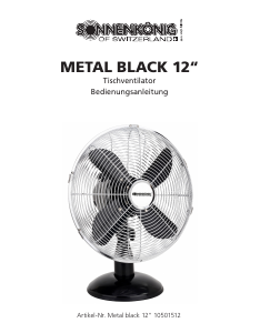 Mode d’emploi Sonnenkönig METAL BLACK 12 Ventilateur