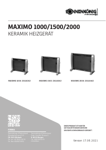 Manual Sonnenkönig MAXIMO 1000 Heater