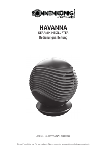Manual Sonnenkönig HAVANNA Heater