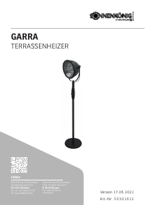 Handleiding Sonnenkönig GARRA Terrasverwarmer