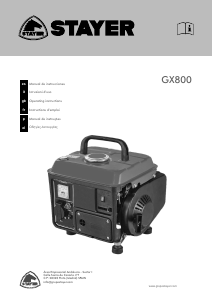 Manual Stayer GX 800 Gerador