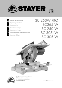 Manual Stayer SC 305 I W Serra de esquadria