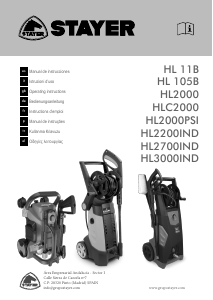 Kullanım kılavuzu Stayer HL 2000 PSI Yüksek basınçlı yıkama makinesi