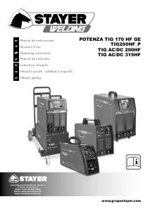 Manuale Stayer POTENZA TIG 170 HF GEK Saldatrice