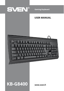 Manual Sven KB-G8400 Keyboard