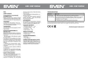 Handleiding Sven KB-C2100W Toetsenbord