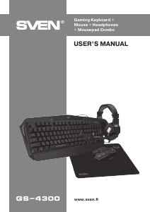 Manual Sven GS-4300 Keyboard