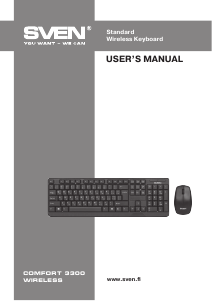 Manual Sven Comfort 3300 Wireless Keyboard