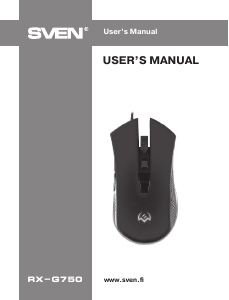 Manual Sven RX-G750 Mouse