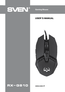 Manual Sven RX-G810 Mouse