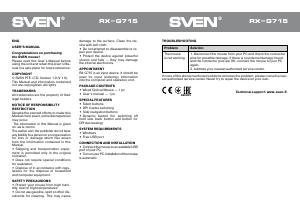 Handleiding Sven RX-G715 Muis